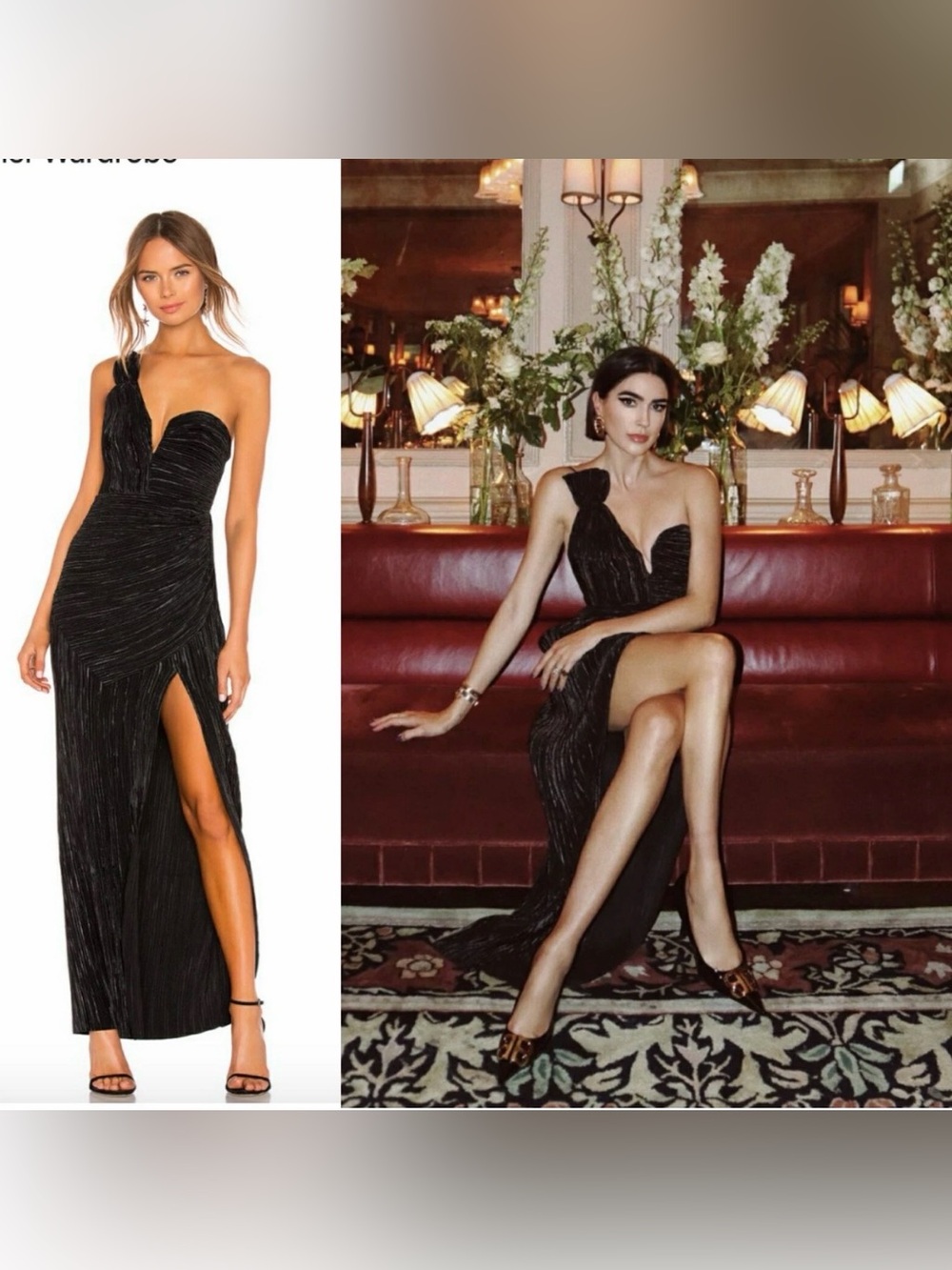 Alice McCall Black One-Shoulder Ruched Gala Gown - size 0